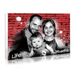 Cadeau de famille : portrait graffiti city