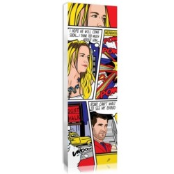 Cadeau personnalisable pour couple : tableau Lichtenstein vertical