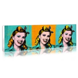 Vintage pop art painting like Marilyn Monroe pop art portrait
