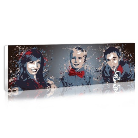 Tableau panoramique personnalisé effet splash