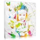 Modern personalized baby girl gift : the stencil portrait