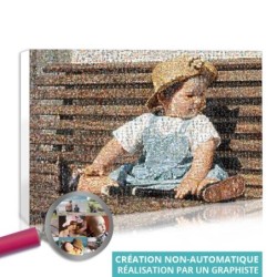 We combine your photos online yo make a personalised mosaic portrait