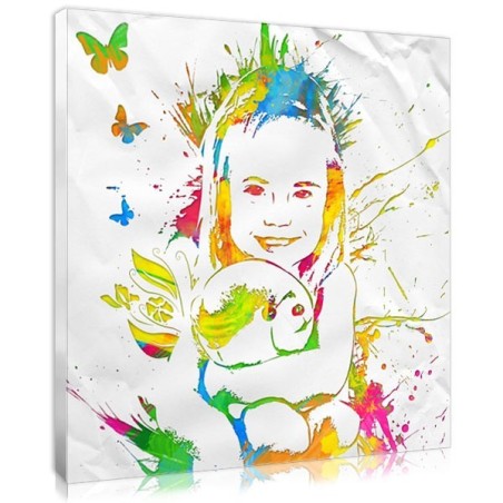 Cadeau original pour bébé : le portrait pochoir