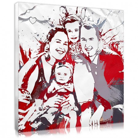 Personalised family gift : the stencil portrait made from your photo