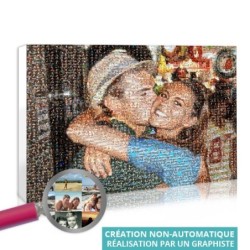 Idée cadeau couple - Tableau mosaïque
