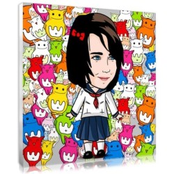 Personalised kawaii photo - kawaii manga girl portrait