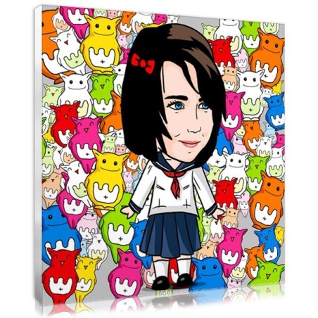 Personalised kawaii photo - kawaii manga girl portrait