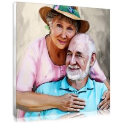 Cadeau original personnalise de couple : le tableau effet peinture
