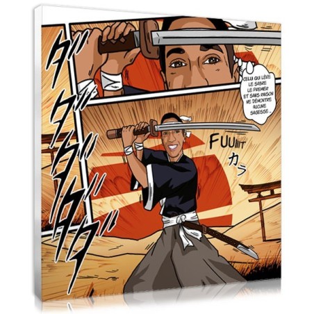 personalised birthday gift for a teen : samurai portrait from photo
