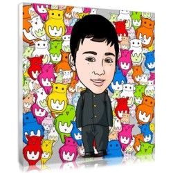 Custom kawaii photo for kid's bedroom decor