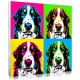 Cadeau noel chien - portrait personnalisé pop art