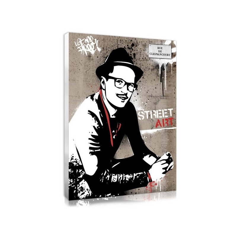 The street art portrait is a unique gift for a man made from his photo !