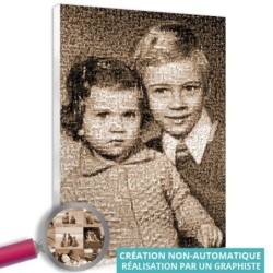 portrait mosaïque avec vos photos personnelles