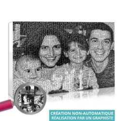Mosaïque photo avec plein de photos famille