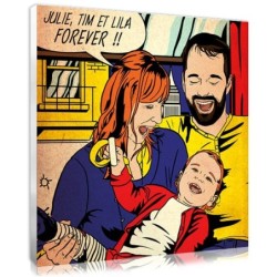 cadre pop art Lichtenstein - cadeau original famille