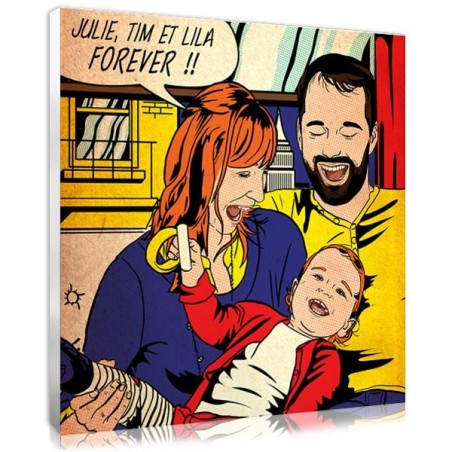 cadre pop art Lichtenstein - cadeau original famille