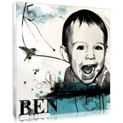 Cadeau anniversaire pour enfant : portrait pochoir