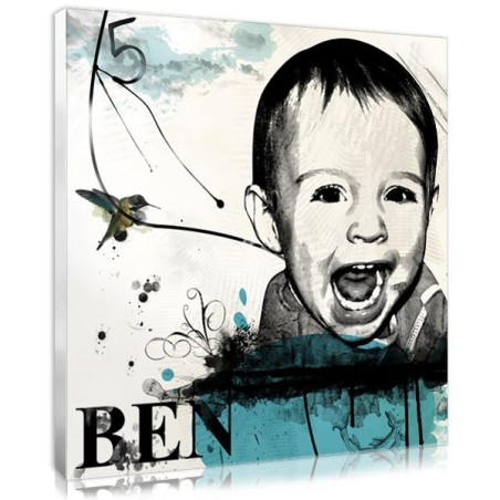 Cadeau anniversaire pour enfant : portrait pochoir
