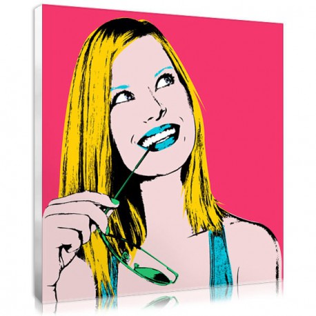 Personalised pop art canvas with pop art style