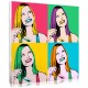 Offer original gifts for girlfriend : flashy pop art portrait made from photos