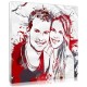 The custom stencil portrait,  a personalised couple gift
