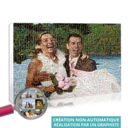 Une image en mosaïque à offrir en cadeau de mariage