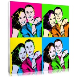 The pop art couple portrait, a personalised wedding present
