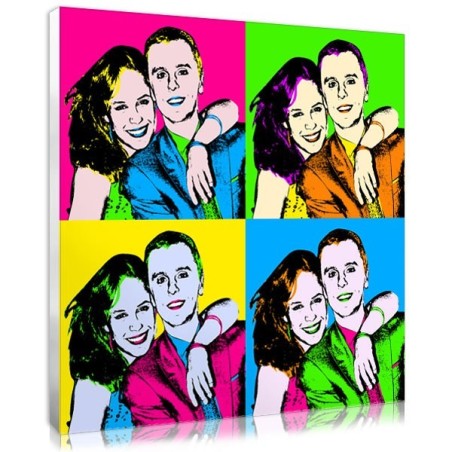 The pop art couple portrait, a personalised wedding present