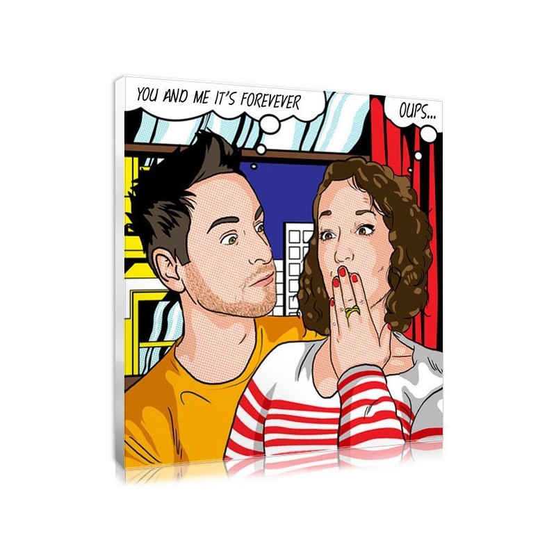 Quoi offrir pour un mariage ? Le tableau pop art personnalise Lichtenstein