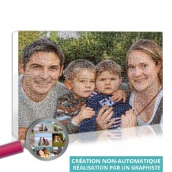 A mosaic on canvas composed with all your personal images