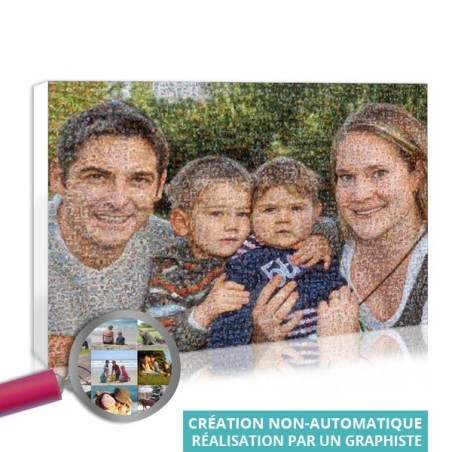 A mosaic on canvas composed with all your personal images