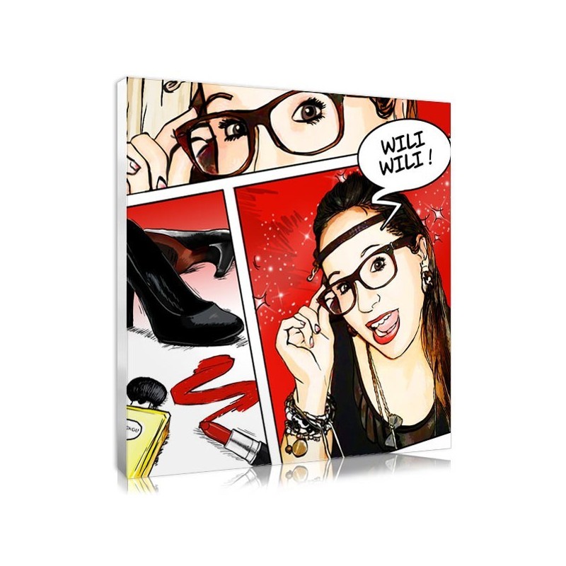 Christmas gift for her : a personalised comic strip portrait Christmas gift for her : a personalised comic strip portrait