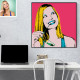 Personalised pop art canvas with pop art style