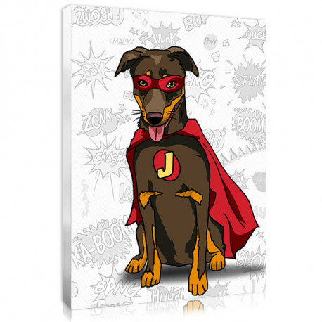 Personalised superhero pet portrait