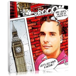 Un idée cadeau pour votre père, le portrait BD personnalisé Londres