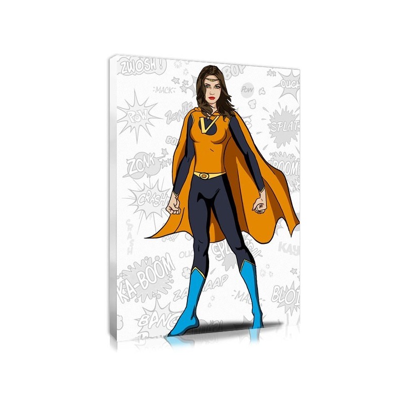Superhero canvas portrait style Wonderwoman