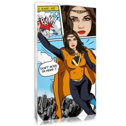 Portrait bd comic personnalisé style wonderwoman