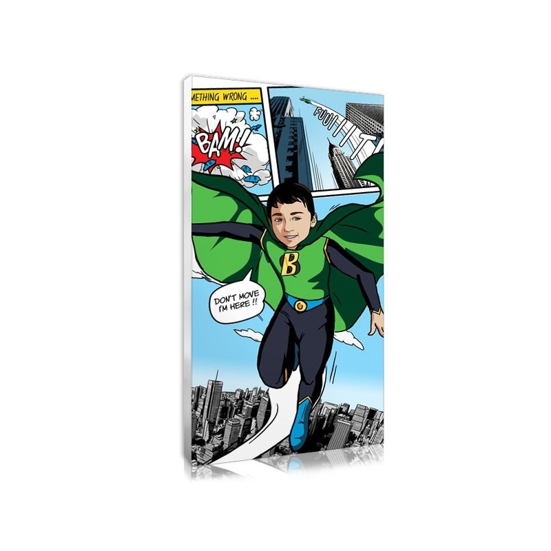 Personalised comics portrait for boy