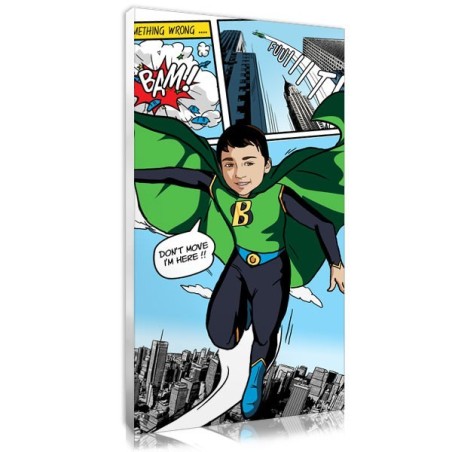 Personalised comics portrait for boy