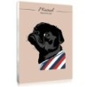 Personalised animal canvas : photo of dog in minimalist illustration