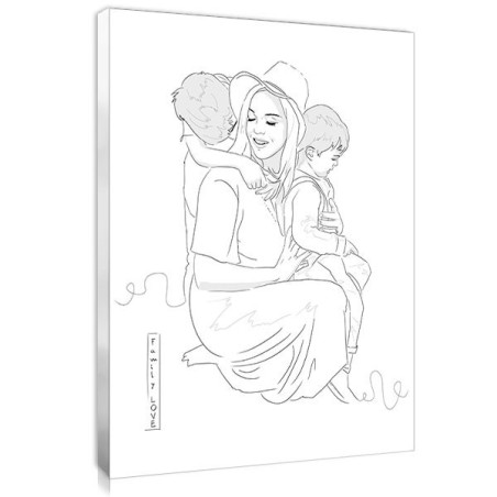 Création d'un tableau Line Art d'après photo