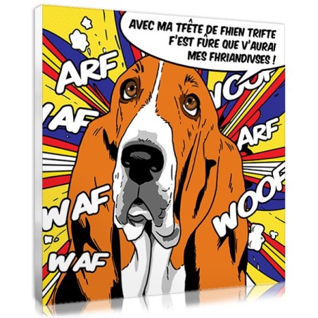 Tableau personnalisé animal style BD roy Lichtenstein