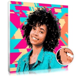 Your pixel art portrait for a vintage decoration