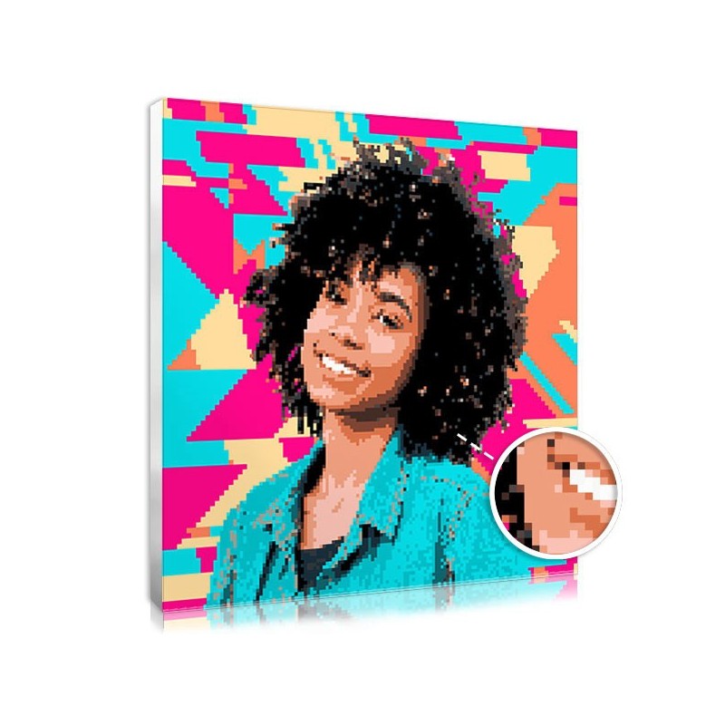 Votre portrait pixel art pour une décoration vintage