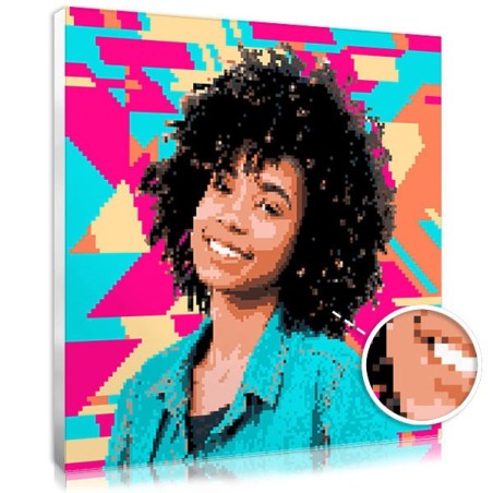 Votre portrait pixel art pour une décoration vintage