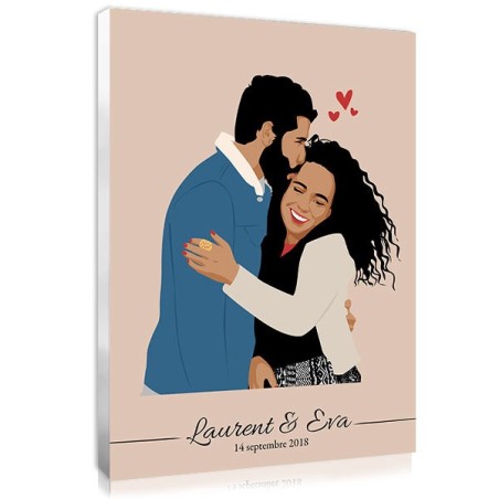 Offrez-vous une illustration personnalisée avec notre tableau minimaliste