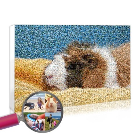 Mosaïque personnalisée animal, un portrait de famille avec animaux