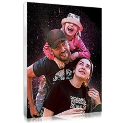 Votre portrait de famille en peinture réaliste d'après votre photo