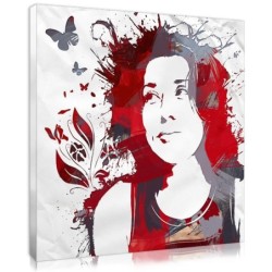 Butterfly stencils in a personalised portrait