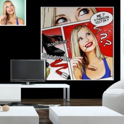 Glamour Comic Strip portrait from your photo  - Votreportrait.fr